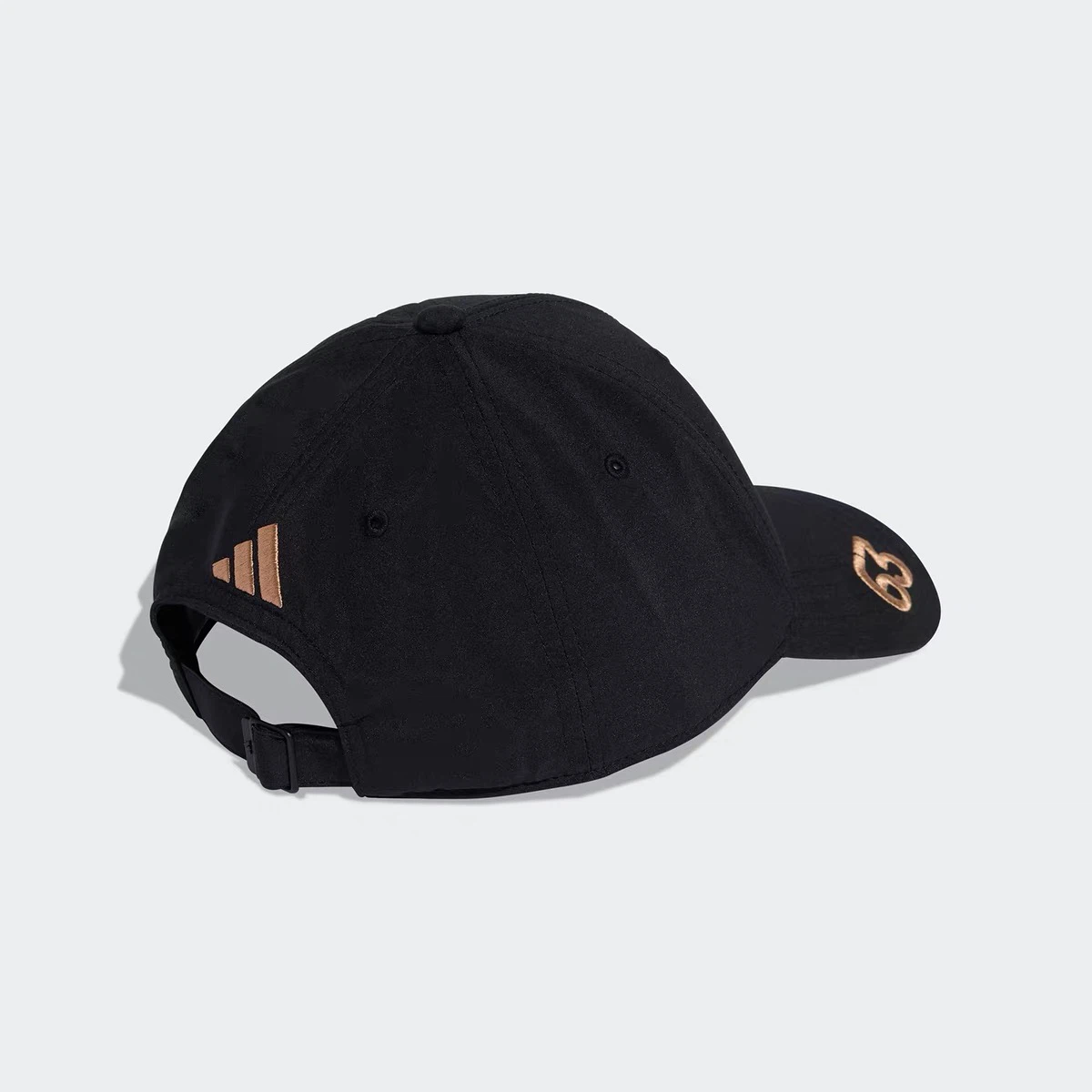 Black Racing Baseball Cap, Copper-Gold Embroidered Adjustable Dad Hat